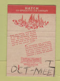 Matchbook Cover - Hatch COOP Cotton Gin Hatch NM 40 Strike