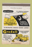 Matchbook Cover - Grandall Machinery tractor Cleveland OH construction 40 Strike