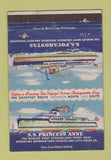 Matchbook Cover - SS Princess Anne Pocahontas  40 Strike