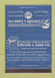 Matchbook Cover - Lincoln Lane Piping Heating Pawtucket RI  40 Strike