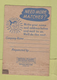 Matchbook Cover - Lincoln Lane Piping Heating Pawtucket RI  40 Strike