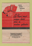 Matchbook Cover - Showboat Hotel Casino Las Vegas NV 40 Strike