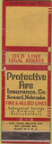 Matchbook Cover - Fire Insurance Seward NE BLANK WORN CREASE