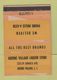 Matchbook Cover - Queens Village LI NY Liquor Store 40 Strike
