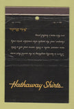 Matchbook Cover - Hathaway Men's Shirts John Ruskin Quote 40 Stick