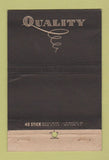 Matchbook Cover - Hathaway Men's Shirts John Ruskin Quote 40 Stick