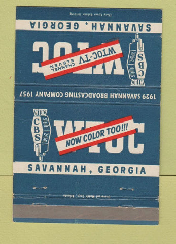 Matchbook Cover - WTOC TV Savannah GA 1957 40 Strike