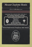 Matchbook Cover - Mount Charlotte Hotels Leeds UK WEAR 40 Strike
