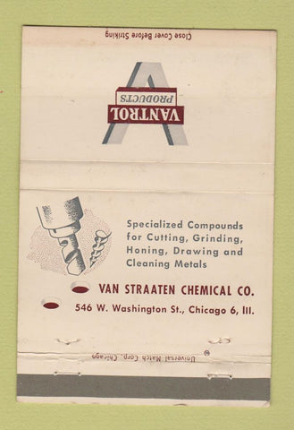 Matchbook Cover - Vantrol Products Chicago IL WEAR 40 Strike