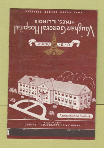 Matchbook Cover - Vaughan General Hospital Hines IL ARROW WEAR 40 Strike