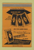 Matchbook Cover - Sakrete Concrete Minneapolis MN 40 Strike