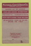 Matchbook Cover - Pictorial Coats Dresses New York City 40 Strike
