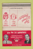 Matchbook Cover - Memmen Jamboree Anniversary 1953 WEAR 40 Strike