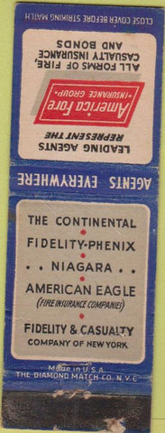 Matchbook Cover - American Fore Insurance Group WEAR