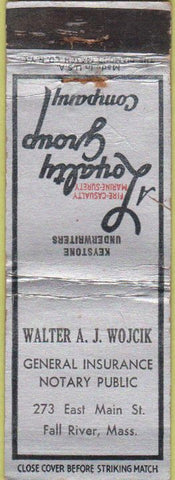 Matchbook Cover - Loyalty Group Co Fall River MA WORN