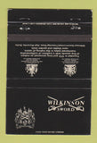 Matchbook Cover - Wilkinson Sword High Wycombe Bucks UK 40 Strike