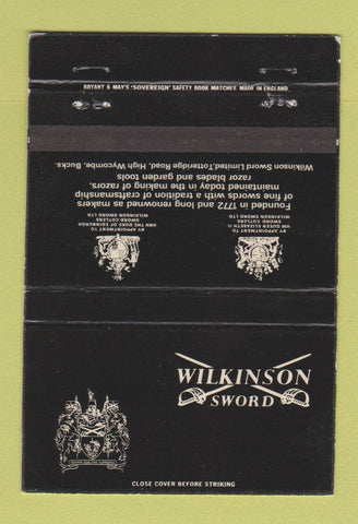 Matchbook Cover - Wilkinson Sword High Wycombe Bucks UK 40 Strike
