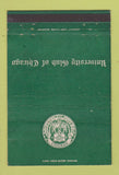 Matchbook Cover - University Club of Chicago IL 40 Strike