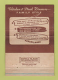 Matchbook Cover - Feaster's Inn Auburn WA 40 Strike