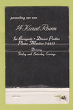 Matchbook Cover - Florham Park Inn NJ WORN 40 Strike