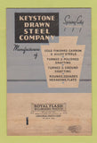 Matchbook Cover - Keystone Drawn Steel Spring City PA WORN 40 Strike