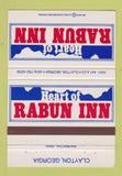 Matchbook Cover - Rabun Inn Clayton GA 40 Strike