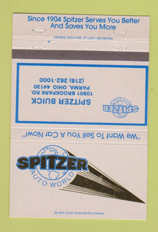 Matchbook Cover - Spitzer Buick Parma OH 40 Strike