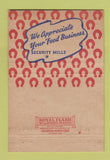 Matchbook Cover - Security Feeds Seed Ocala FL 40 Strike