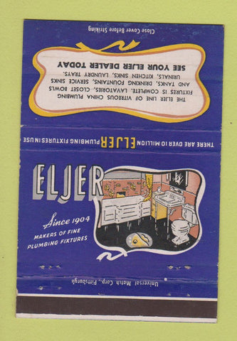Matchbook Cover - Eljer Plumbing Fixtures Ford City PA Salem OH 40 Strike