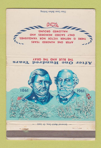 Matchbook Cover - Walt's Stamp & Coin Anaheim CA Civil War 1961 40 Strike