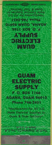 Matchbook Cover - Guam Electric Supply Agana Guam Green