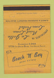 Matchbook Cover - Beach n Bay Real Estate La Jolla CA WEAR 40 Strike