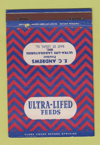 Matchbook Cover - Ultra Lifed Feeds EC Andrews East St Louis IL 40 Strike