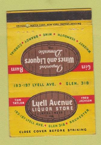 Matchbook Cover - Luell Avenue Liquor Store Rochester NY WEAR 40 Strike