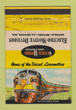 Matchbook Cover - GM General Motors Locomotive train La Grange IL WEAR 40 Strike