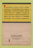 Matchbook Cover - GM General Motors Locomotive train La Grange IL WEAR 40 Strike