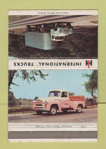 Matchbook Cover - International Harvester Trucks Newport RI WEAR 40 Strike