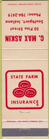 Matchbook Cover - State Farm Insurance Southport IN