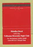 Matchbook Cover - Skindles Hotel Valbonne Riverside Club Slough West 40 Strike