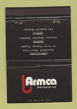 Matchbook Cover - Armca UK England Vents Drainers London  40 Strike