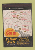 Matchbook Cover - Yellow Cab Taxi Memphis TN 40 Strike