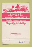 Matchbook Cover - Eureka Welding Equipment Detroit MI WEAR 40 Strike