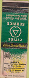 Matchbook Cover - Cities Oil Gas Mauston WI CREASES WORN