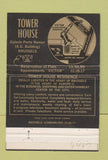 Matchbook Cover - Tower House Brussels Belgium 40 Strike