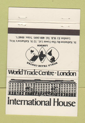 Matchbook Cover - International House London UK England 40 Strike
