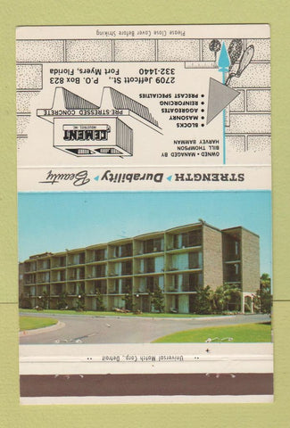 Matchbook Cover - Cement Industries Fort Myers FL 40 Strike