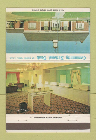 Matchbook Cover - Community National Bank Grand Forks ND 40 Strike