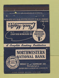 Matchbook Cover - Northwestern National Bank Philadelphia PA 40 Strike