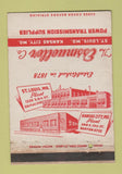 Matchbook Cover - Essmueller Transmission Kansas City St Louis WEAR 40 Strike