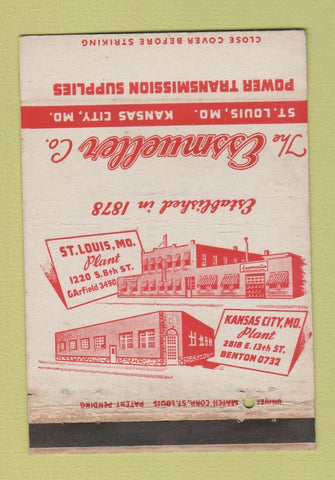 Matchbook Cover - Essmueller Transmission Kansas City St Louis WEAR 40 Strike